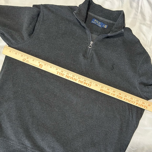 Polo Ralph Lauren Long Sleeve 1/4 Zip Herringbone Pullover Size Large Classic - Picture 7 of 10